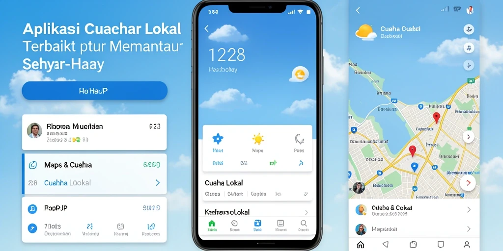 Tampilan antarmuka HARAPJP menampilkan informasi cuaca lokal dengan jelas.