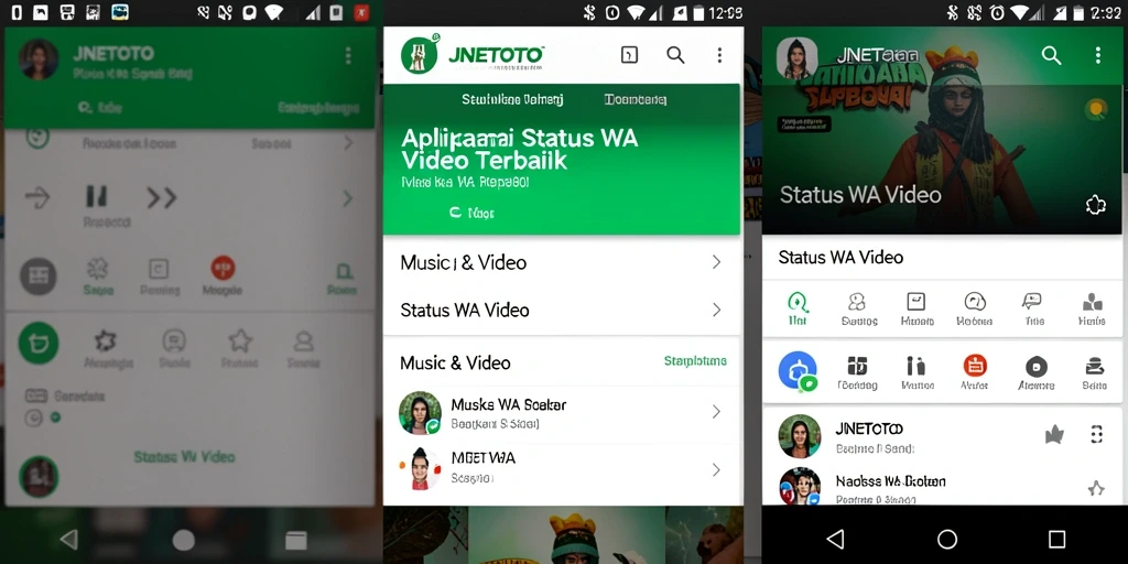 Antarmuka JNETOTO untuk mengunduh Video Status WA.