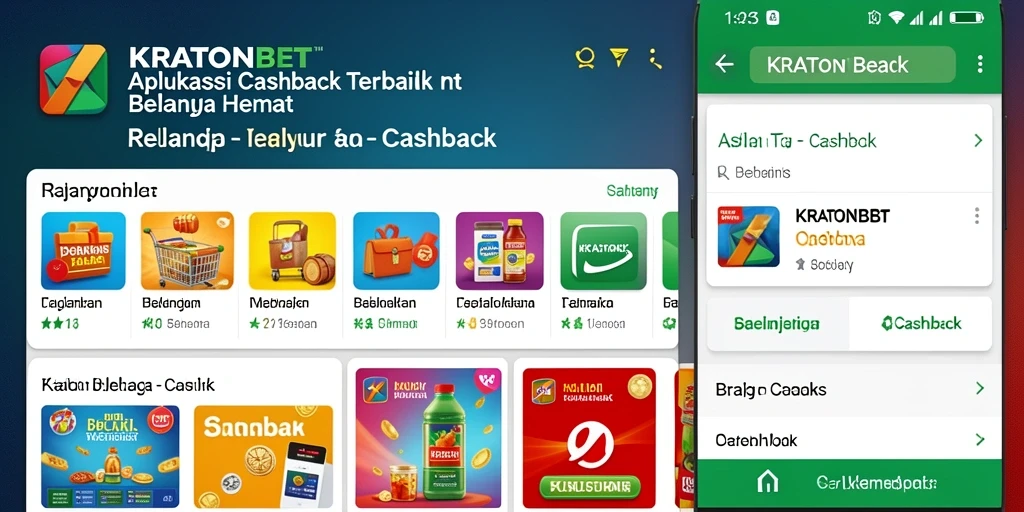 Tampilan antarmuka aplikasi KRATONBET dengan fitur Cashback yang menarik.