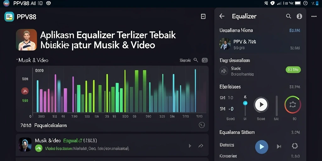 Antarmuka aplikasi Equalizer PPV88 yang ramah pengguna dan fungsional.