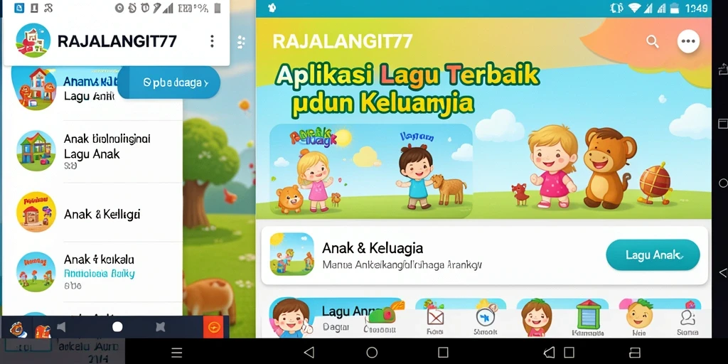 Tampilan antarmuka RAJALANGIT77 yang menarik untuk anak-anak.